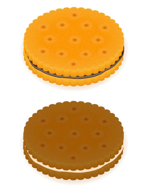 Krokant koekje cookie vectorillustratie