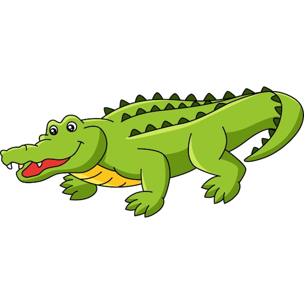 Krokodil cartoon gekleurde clipart illustratie