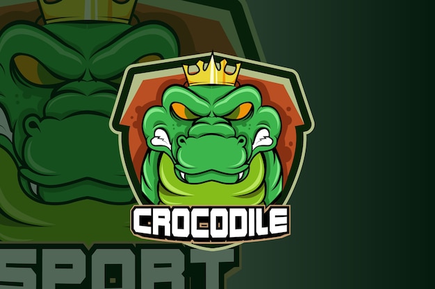 Krokodil mascotte logo