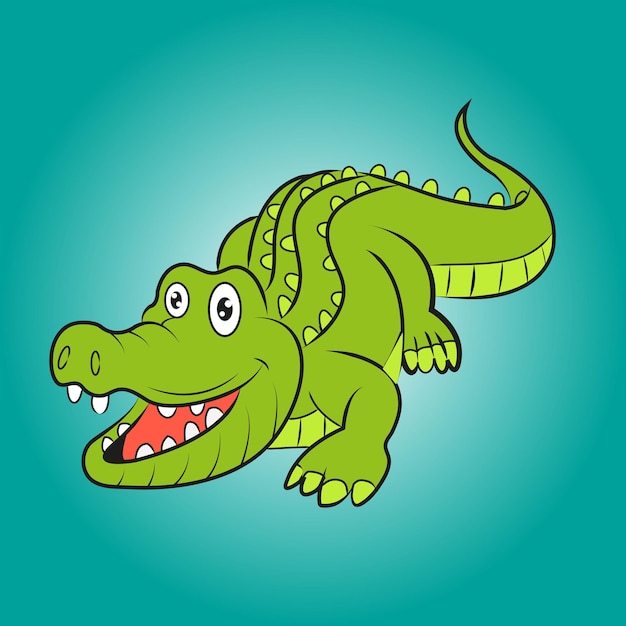 Vector krokodil vector personage gratis kunst illustratie
