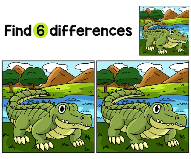 Krokodillendier Zoek de verschillen