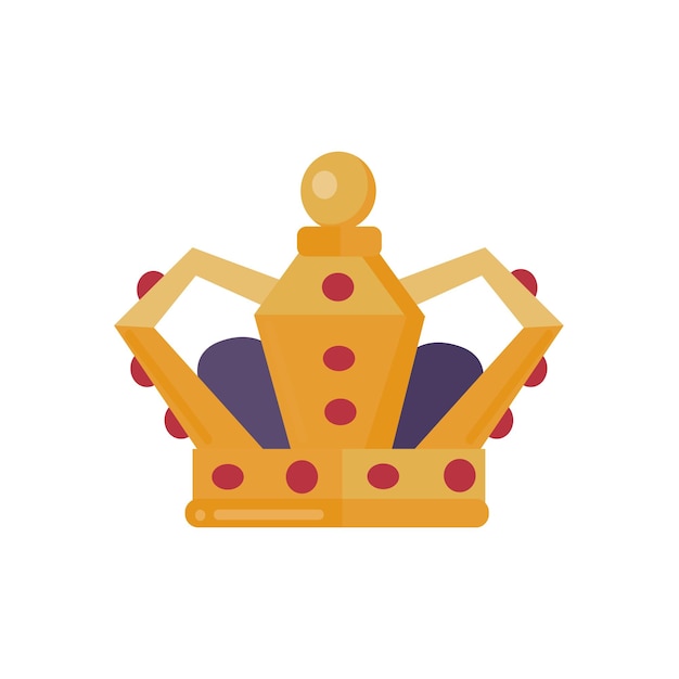 Kronen voor koning pictogram clipart avatar geïsoleerde vectorillustratie