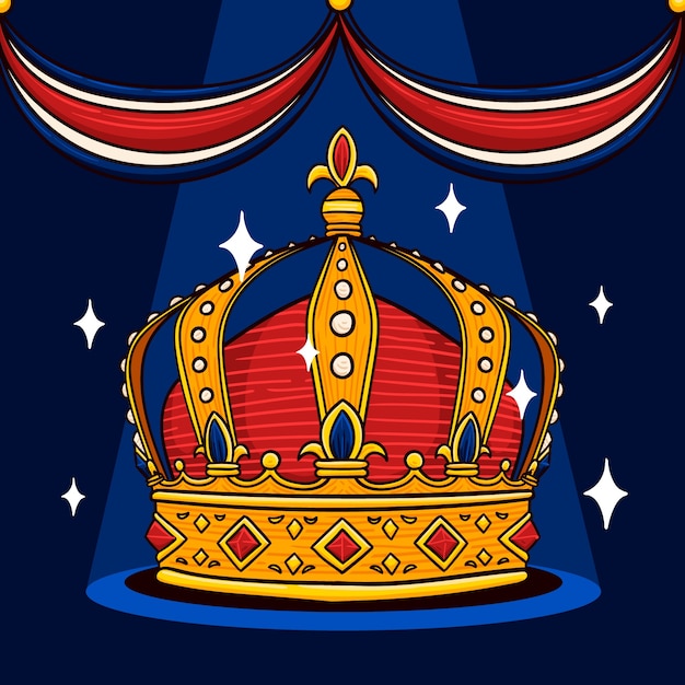 Kroning illustratie ontwerp