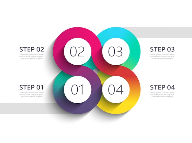 Kronkelende weg moderne infographic sjabloon met een gefaseerde structuur