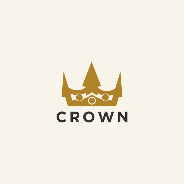 Kroon gouden Template Vector Logo