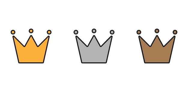kroon icoon op witte achtergrond kroon ikoon trendy en modern medaille symbool voor logo web app UI