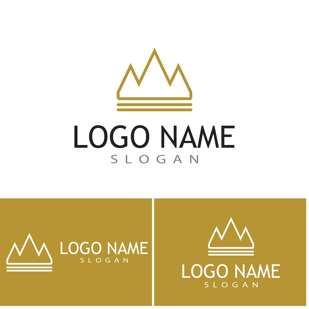 Kroon logo template vector pictogram illustratie ontwerp