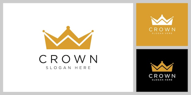 Kroon logo vector ontwerpsjabloon