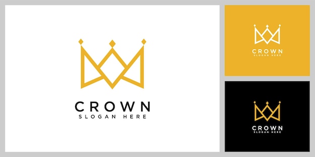 Kroon logo vector ontwerpsjabloon