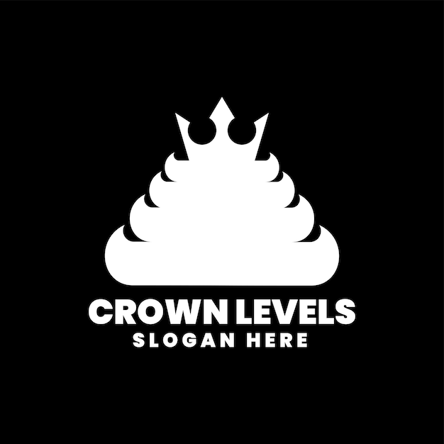 Kroonniveaus logo silhouetstijl