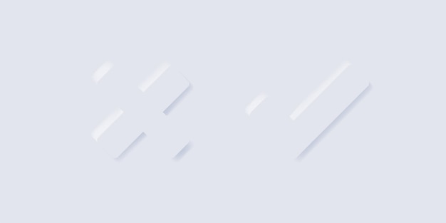 Kruis en vinkje knop in neumorfisme app stijl Ui minimale ontwerpelementen in vector flat