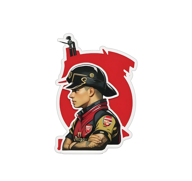 Kruisvaarder bij arsenaalsticker