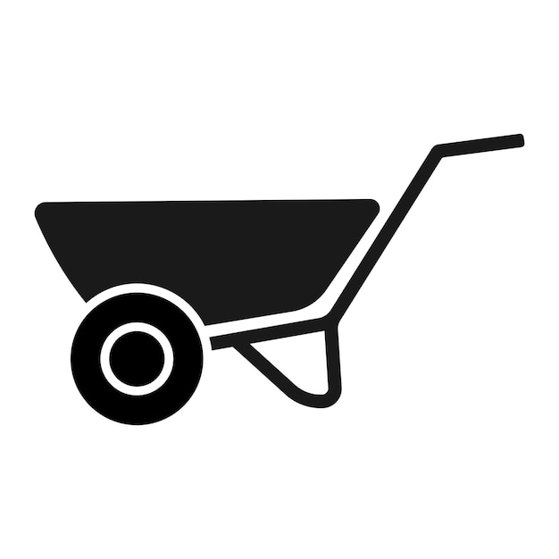 Kruiwagen vector pictogram