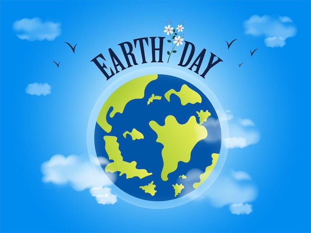 Vettore ks_earth day_030424_10happy earth day l'ambiente mondiale e l'eco-vettoriale del giorno della terra per il poster dei banner dei social media e il design dell'intestazione