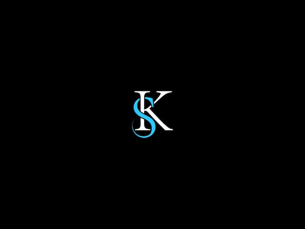 Vettore progettazione del logo ks