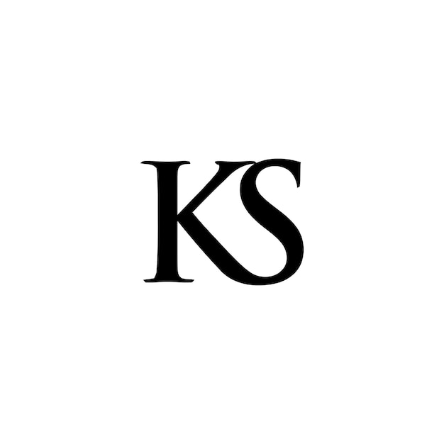 Vettore progettazione del logo ks