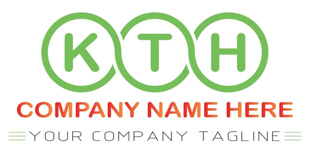Vettore design del logo della lettera kth