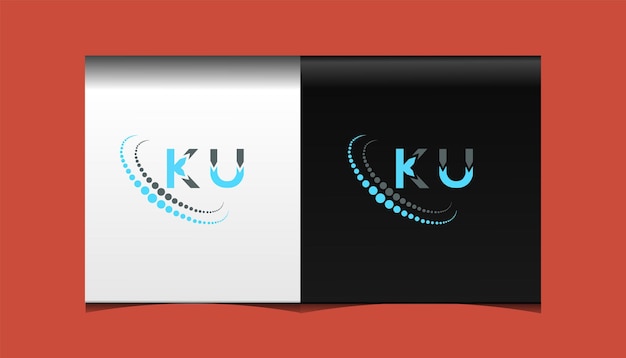 Vector ku aanvankelijk modern logo ontwerp vector pictogrammalplaatje