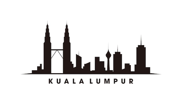 Kuala Lumpur Skyline silhouette vector illustration