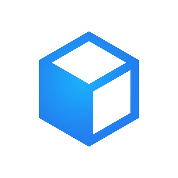 Vector kubus logo ontwerp abstract kubus logo ontwerp