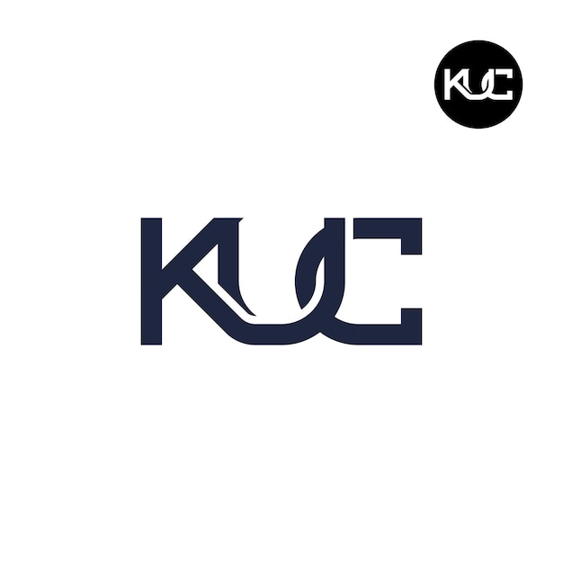 Vector kuc letter monogram logo ontwerp