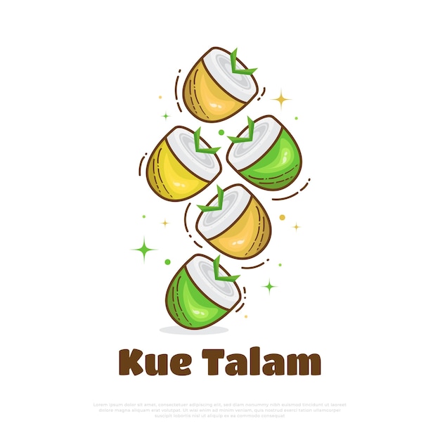 Kue Talam Indonesische traditionele cake gemaakt van rijstmeel en kokosmelk