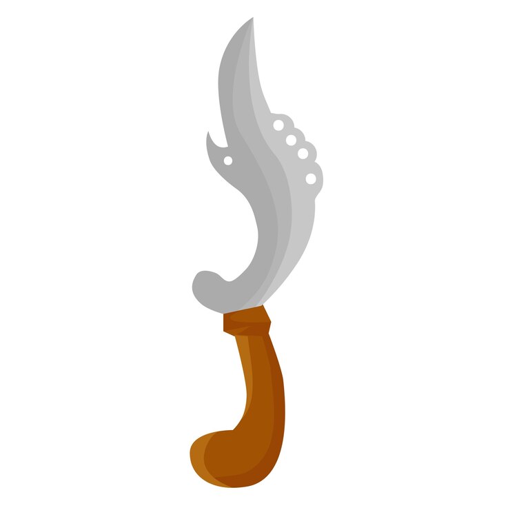 Vector kujang indonesia west java traditional knife