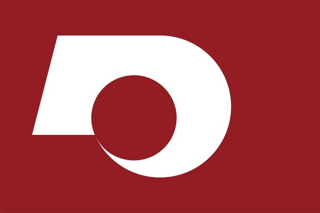 Векторная иллюстрация флага кумамото префектуры японии