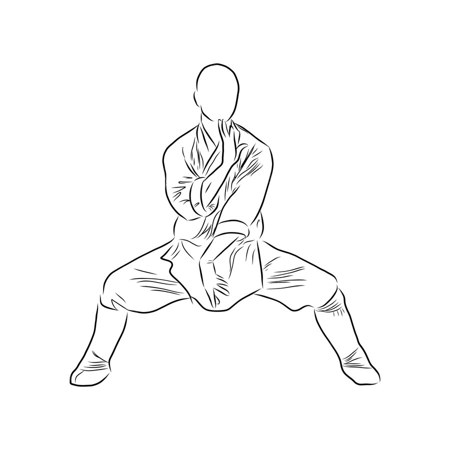 Premium Vector Kung fu fighter vector sketch kung fu chinese martial