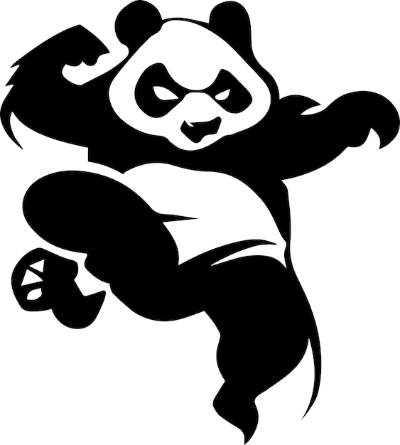 kung Fu panda vector kunst illustratie