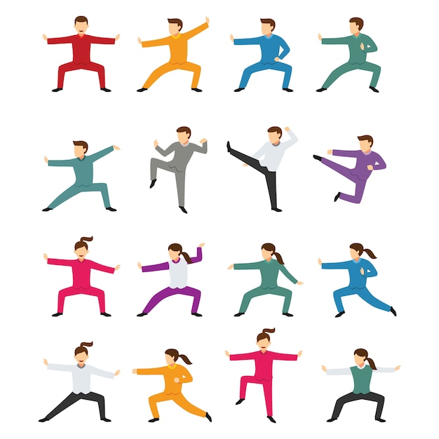 kungfu character design vector