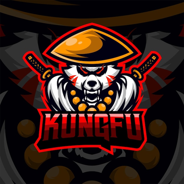 Kungfu masscot logo illustration premium vector
