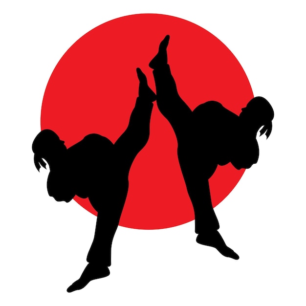 Kungfu symbool iconlogo illustratie vector sjabloon