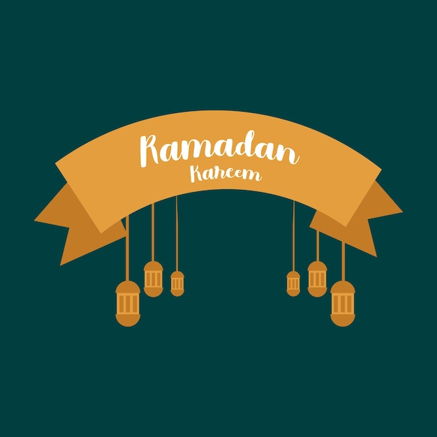 Kunst illustratie element ramadhan kareem eenvoudige materialen