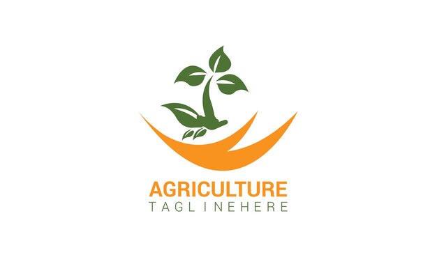 Kunst Illustratie Landbouw concept logo ontwerp sjabloon Landbouw logo icoon vector
