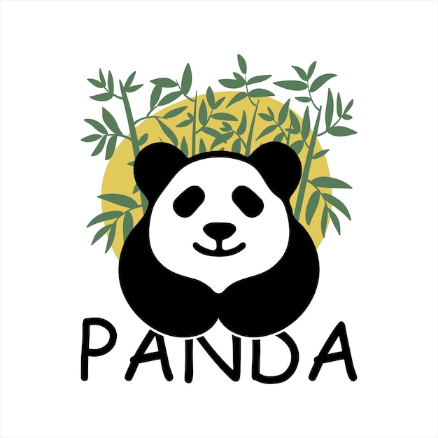 Kunst van het panda-logo t-shirt