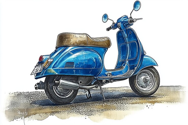 kunst vector scooter motorfiets snelheid fiets motor weg wiel kleur sport motorfiets geïsoleerd motor snel