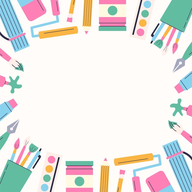 Kunstbenodigdheden Stationery Frame achtergrond