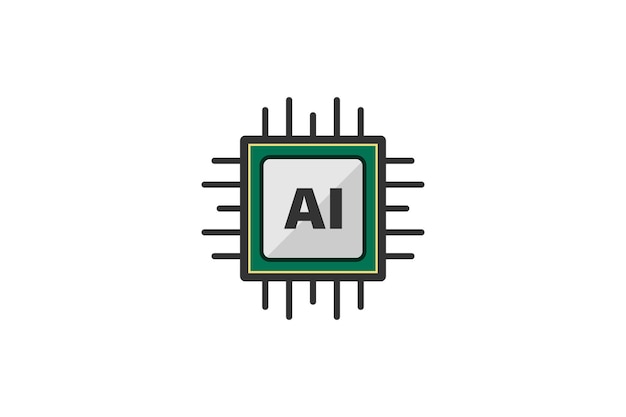 Kunstmatige intelligentie AI icoon vector design
