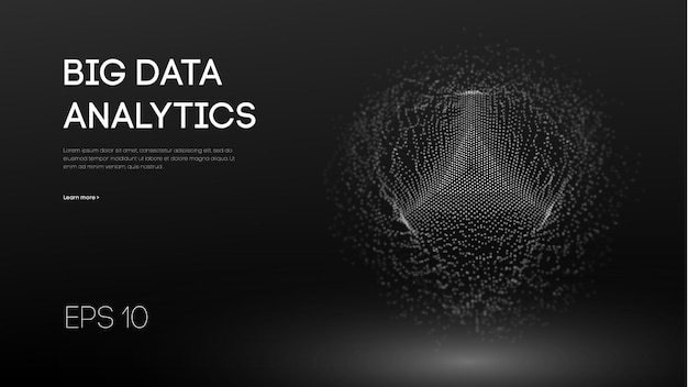 Kunstmatige intelligentie analytics gegevens technologie wetenschap concept netwerk analyse bol abstract futuristische ai digitale wolk Cyber tech vector illustratie machine learning eps 10