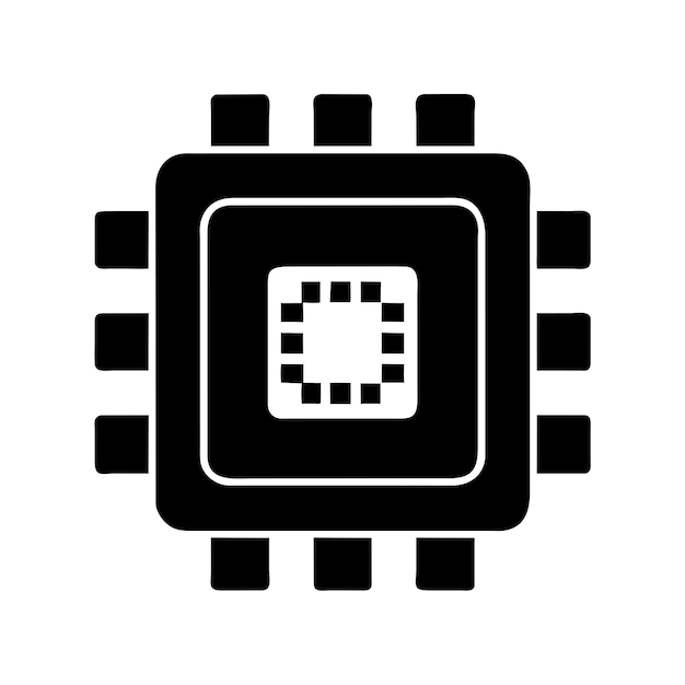 kunstmatige intelligentie chip vector grafische illustratie EPS bronbestandsformaat verliesloze schaalvergroting ic