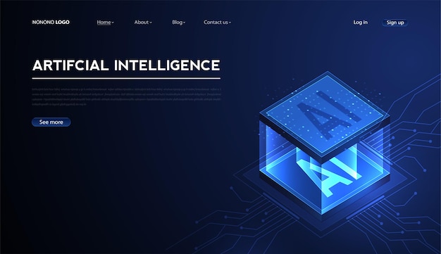 Kunstmatige intelligentie machine learning ai data deep learning voor toekomstige technologische kunstwerken