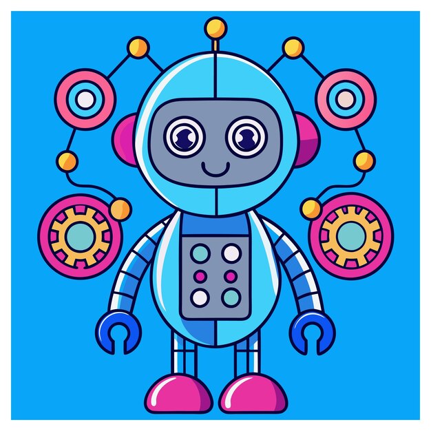 Kunstmatige intelligentie Robot Vector Graphic Design