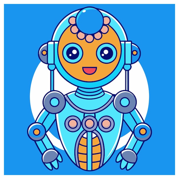 Kunstmatige intelligentie Robot Vector Graphic Design