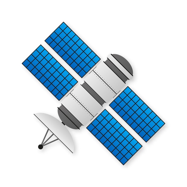 Kunstmatige satellieten gps communicatie navigatie concept vector illustratie