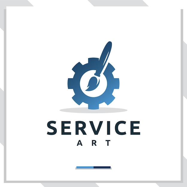 Vector kunstservice, logo-combinatiesjabloon