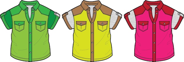 KUSHWAHA GARMENTS Men flat sketch vector template