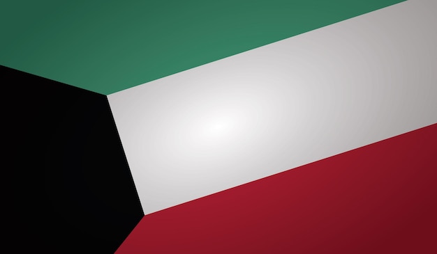 Kuwait flag angle shape