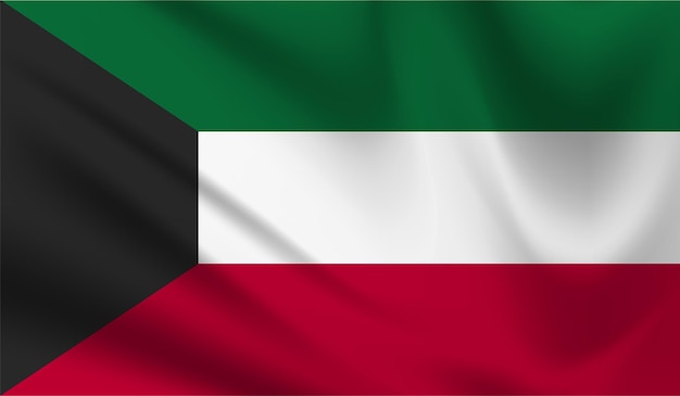 Вектор дизайна флага Кувейта EPS