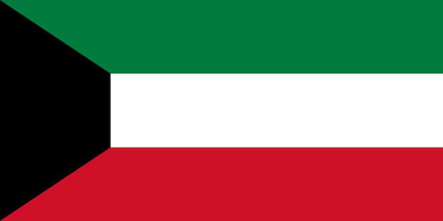 Kuwait flag simple illustration for independence day or election